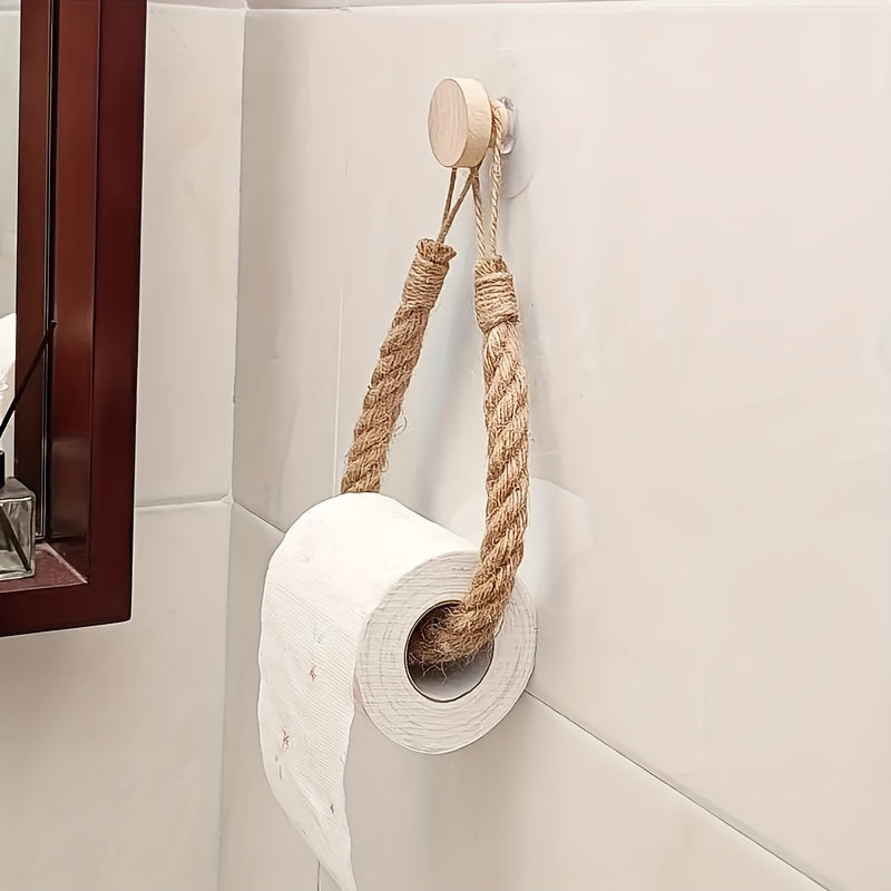 Rusztikus Kenderkötél WC Papírtartó