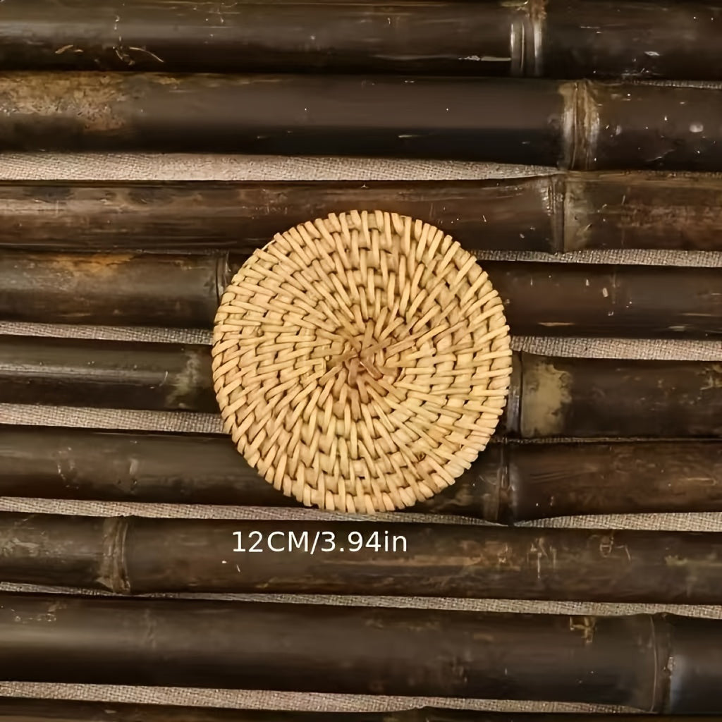 6db Kézzel Készített Rattan Poháralátét