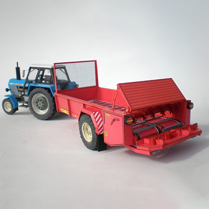 Traktor modell utánfutóval