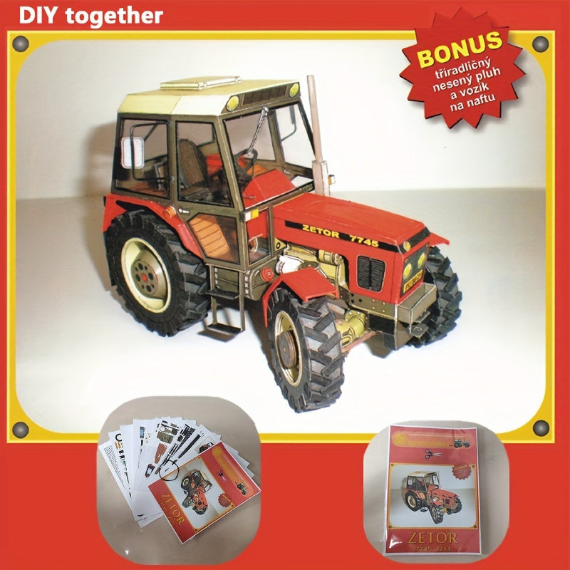 Cseh Zetor traktor papírmodell készlet