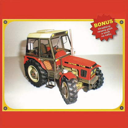 Cseh Zetor traktor papírmodell készlet