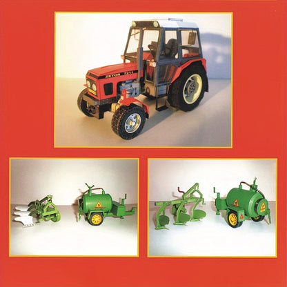 Cseh Zetor traktor papírmodell készlet
