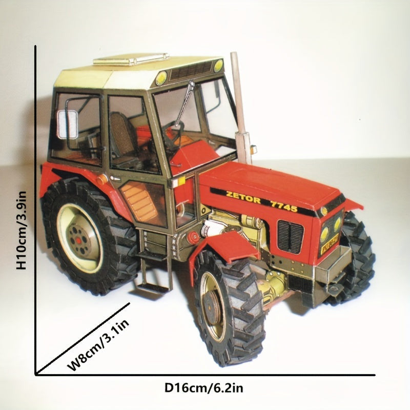 Cseh Zetor traktor papírmodell készlet