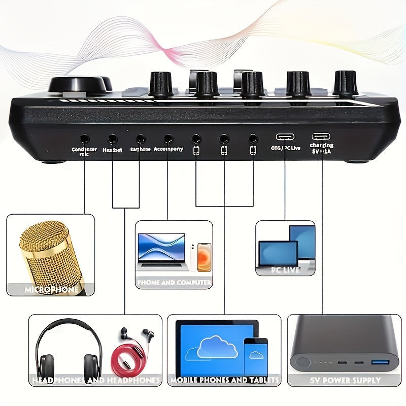 LED hangkeverő pult – multi-effekt audio vezérlés hangerővel, basszussal, track módokkal