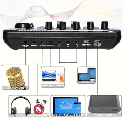 LED hangkeverő pult – multi-effekt audio vezérlés hangerővel, basszussal, track módokkal
