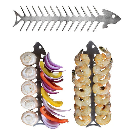 Rozsdamentes Acél Grillnyárs, Szálka Alakú Grillnyárs