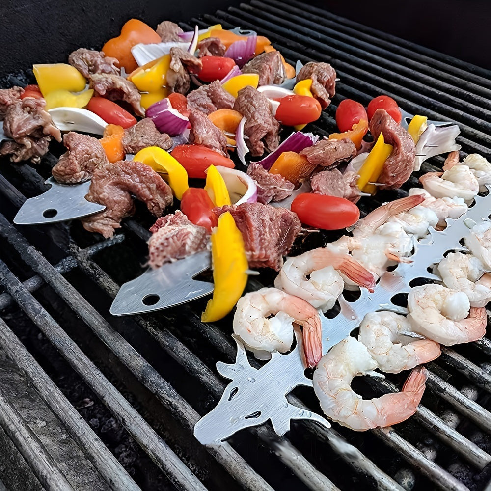 Rozsdamentes Acél Grillnyárs, Szálka Alakú Grillnyárs