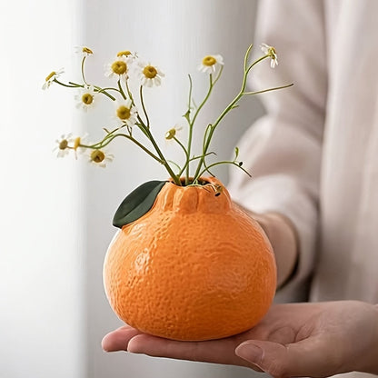 Stílusos narancssárga citrusforma váza