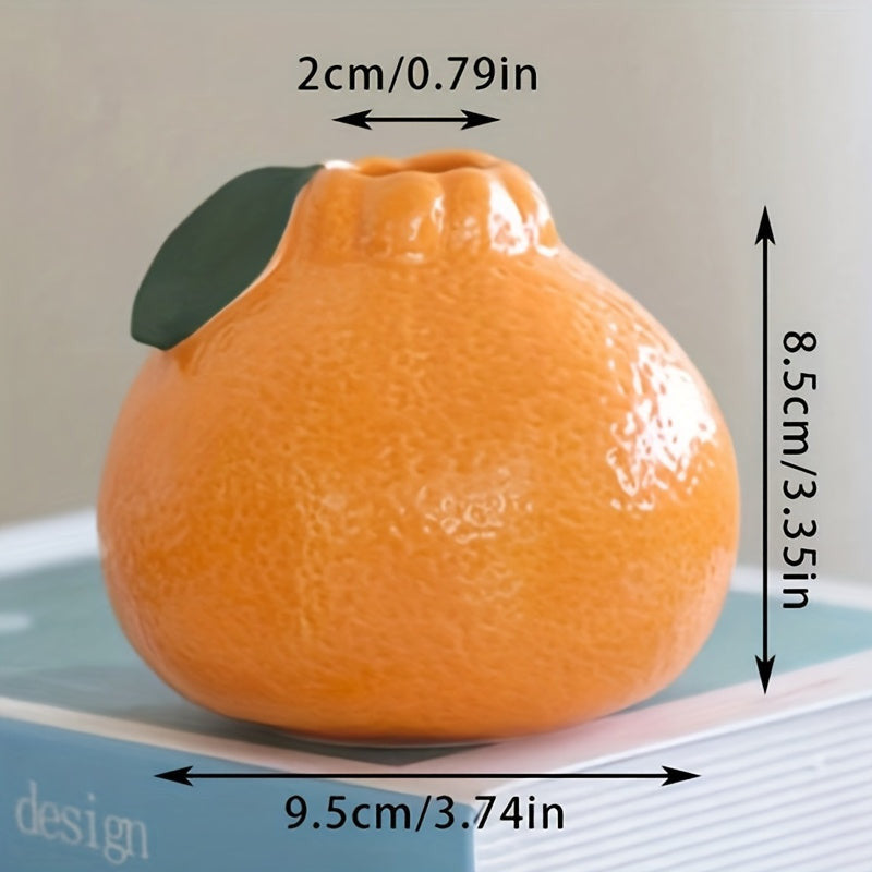 Stílusos narancssárga citrusforma váza