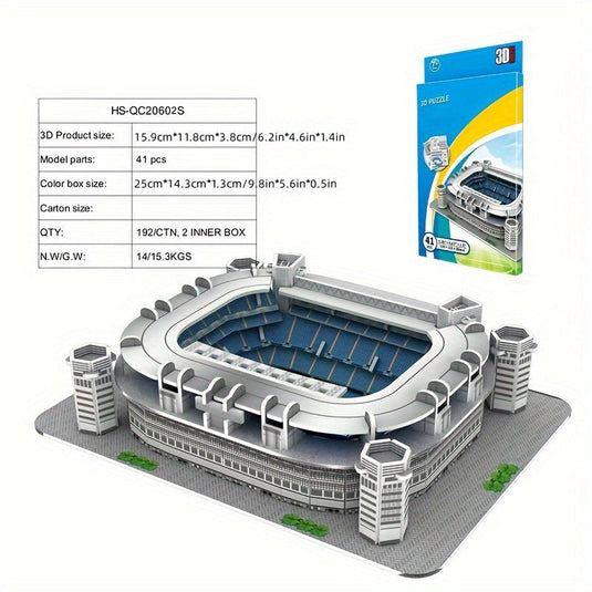 Kreatív 3D-s papírból készült stadion puzzle