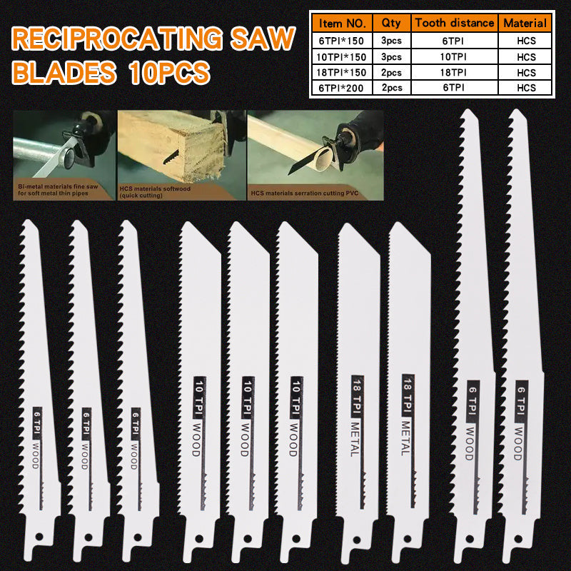 1 készlet 10 db Bi-Metal univerzális fűrésztörlő