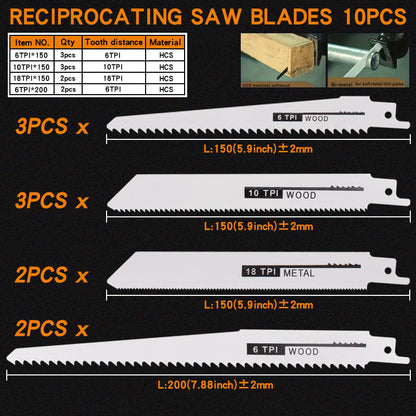 1 készlet 10 db Bi-Metal univerzális fűrésztörlő
