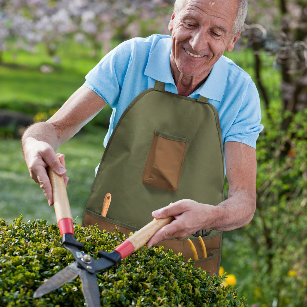 Többzsebes szövet kötény lábvédelemmel