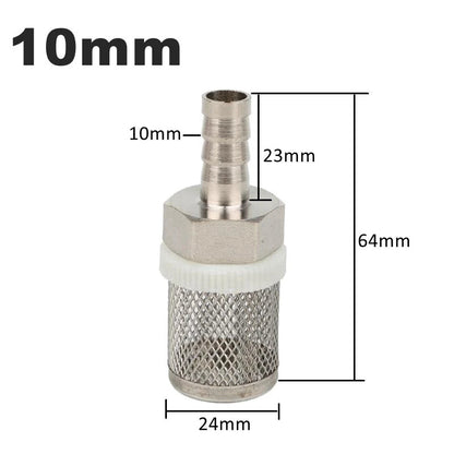 8–20 mm tömlőszűrő – Rozsdamentes acél hálós szűrő, öntözéshez, autómosáshoz, akváriumhoz, vízszivattyú szűréshez.