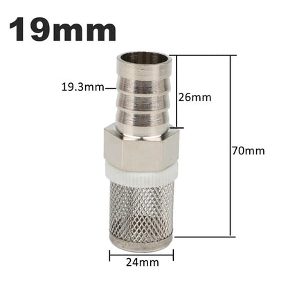 8–20 mm tömlőszűrő – Rozsdamentes acél hálós szűrő, öntözéshez, autómosáshoz, akváriumhoz, vízszivattyú szűréshez.