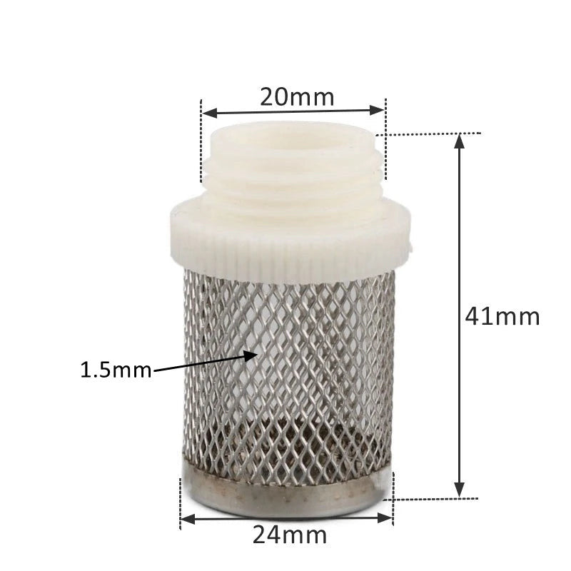 8–20 mm tömlőszűrő – Rozsdamentes acél hálós szűrő, öntözéshez, autómosáshoz, akváriumhoz, vízszivattyú szűréshez.
