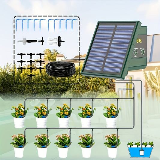 1.1W-os napelemes csepegtető öntözőrendszer és kerti automatikus öntözőrendszer