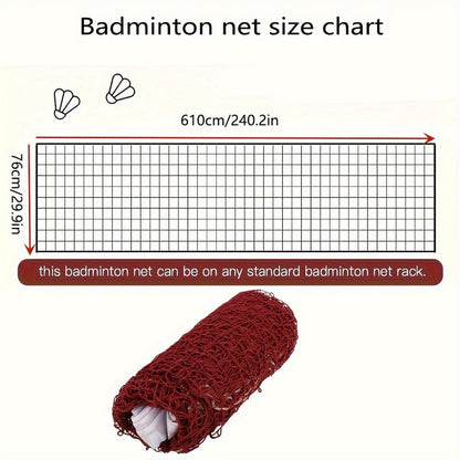 Tartós piros-fehér nylon tollaslabda háló
