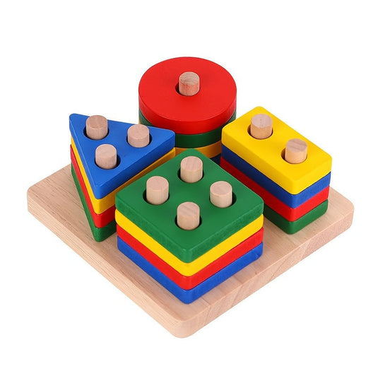 Montessori geometriai formaválogató játék