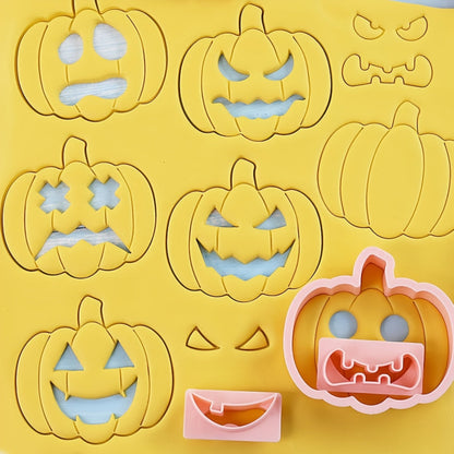 10 darabos Halloween Tök Alakú Süteményszaggató Készlet