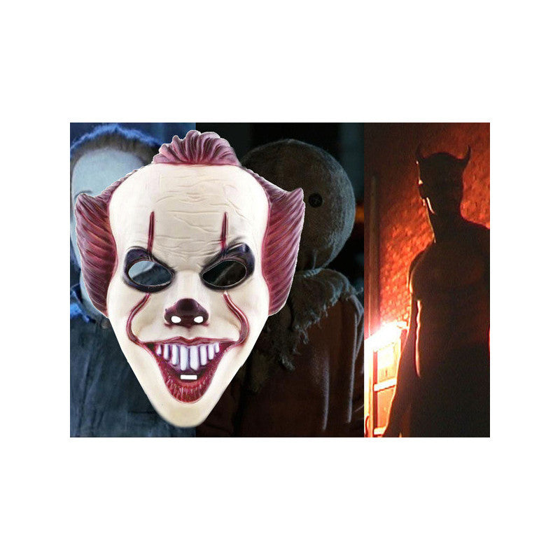 Halloween bohóc maszk, Pennywise bohóc, It bohóc maszk - rémisztő felnőtteknek és gyerekeknek.