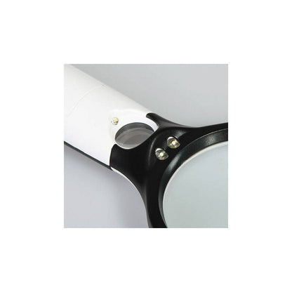 Olvasólámpa LED világítással és 45x nagyítással, 3x 75mm lencsével