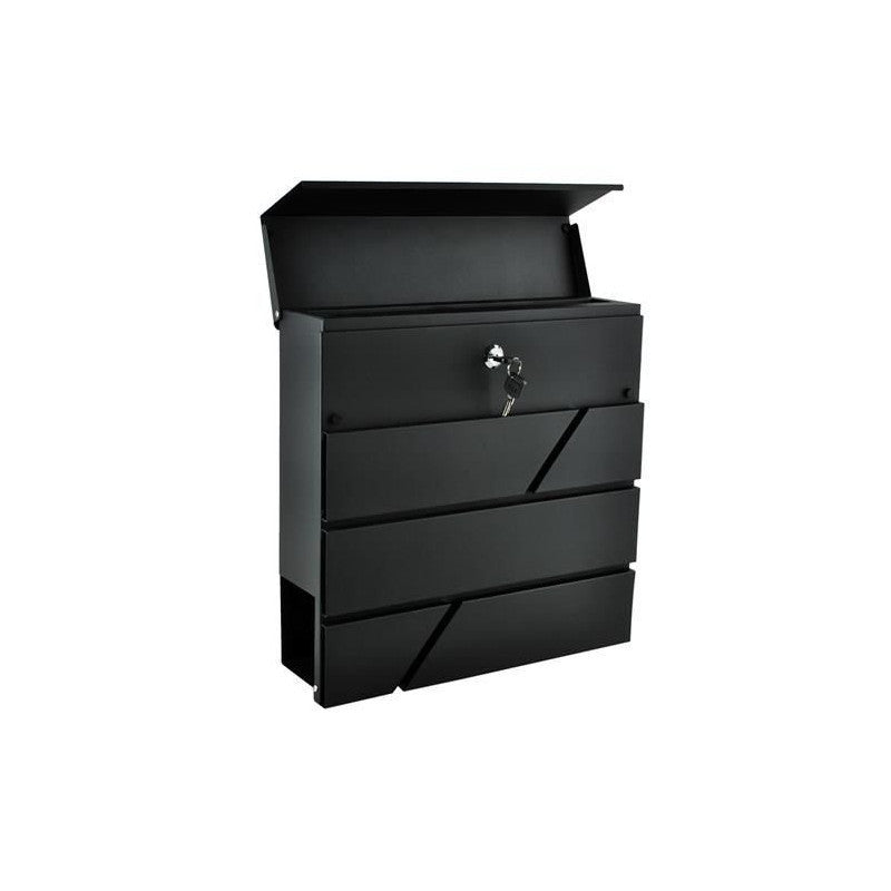 S6238 levéldoboz - antracit színű, modern design, házhoz szállítás, acél anyag