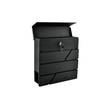 S6238 levéldoboz - antracit színű, modern design, házhoz szállítás, acél anyag