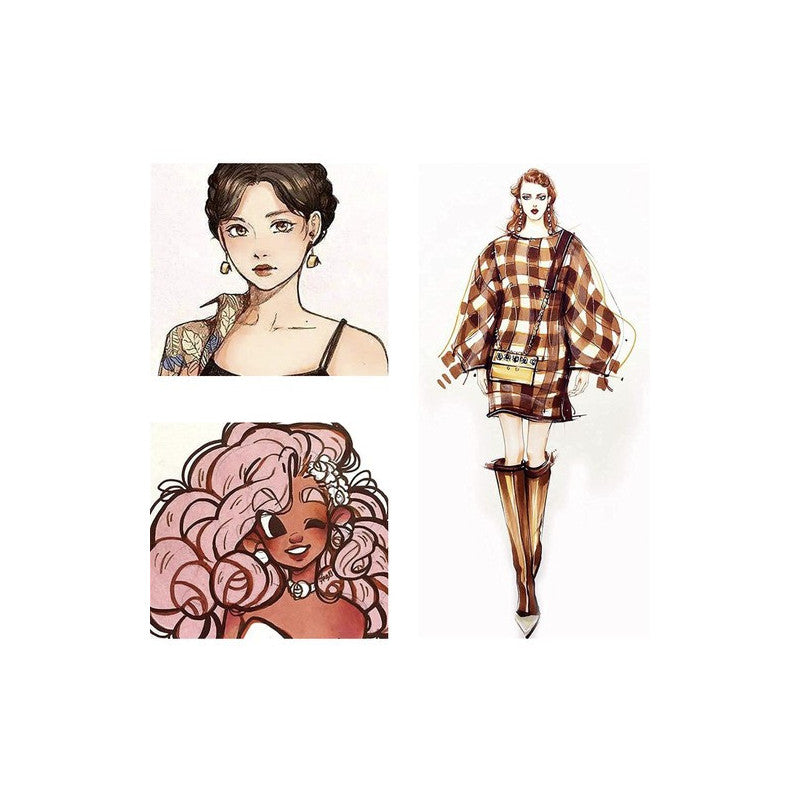 Akril festékező tollak - 12 darabos készlet Maaleo 21648