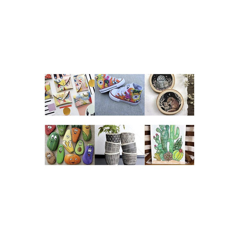 Akril festékező tollak - 12 darabos készlet Maaleo 21648