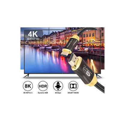 HDMI 2.1 videó kábel Ultra High Speed 8K 60Hz 4K 120Hz HQ arany 1.5m