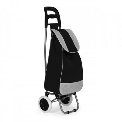 Bevásárlókocsi, 25 literes táska, kerekekkel, fém vázzal, gumi kerekek, ModernHome