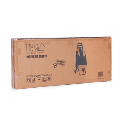 Bevásárlókocsi, 25 literes táska, kerekekkel, fém vázzal, gumi kerekek, ModernHome