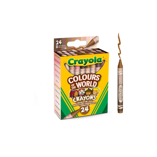 Crayola: Sokszínű Világ, bőrszín árnyalatok zsírkréta készlet - 24 db-os