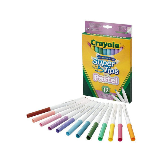 Crayola: Super Tips pasztell filctoll szett - 12 darabos