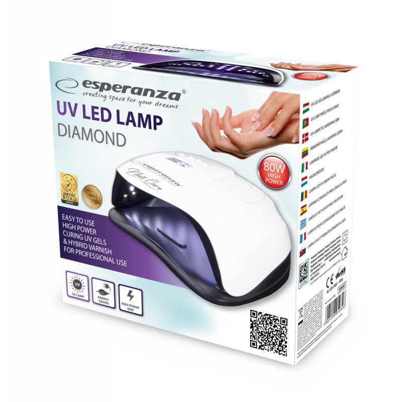 Diamond 80W UV LED lámpa körömhöz - Esperanza - EBN007