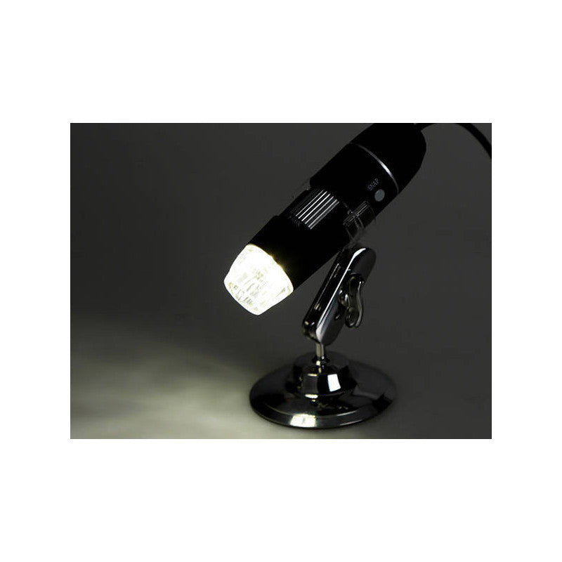 Digitális mikroszkóp USB csatlakozással, 8 LED-es világítással, 1000x nagyítással és zoom lehetőséggel