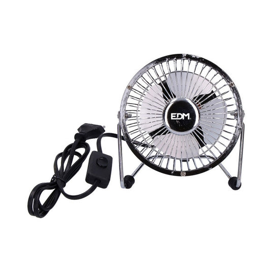 EDM Ipari Asztali Ventilátor, Mini, Krómozott Ezüst