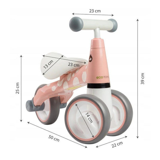 Egyensúlyozó kerékpár ECOTOYS - gyermek bicikli, kisgyermek járgány, első bicikli, kiegyensúlyozott kerékpár