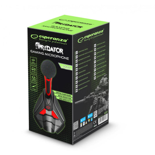 Esperanza Gaming Predator mikrofon piros