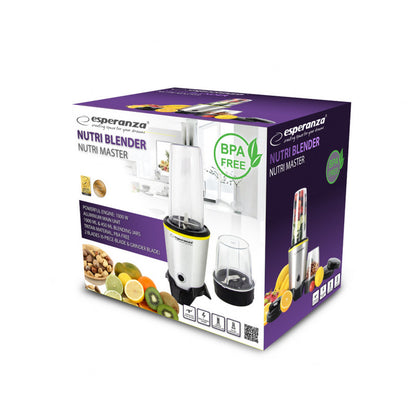 Esperanza Nutri Master 1000W Turmixgép - Egészséges Turmixok és Smoothie-k Készítéséhez - EKM028