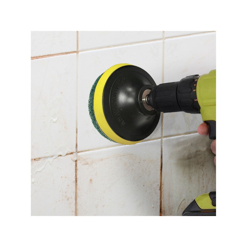 EXTOL CRAFT dörzsölő/csiszoló/polírozó klt. 10 db; 1/4"×25 mm csap, fúrógépbe fogható, tépőzáras