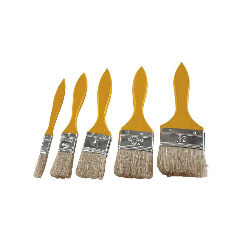 EXTOL CRAFT ecset készlet, 5db, fanyelű; 0,5",1",1,5",2",2,5", vastagság: 1cm