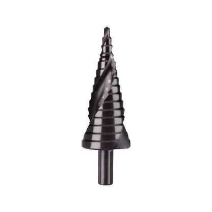 EXTOL CRAFT lépcsős fémfúró klt. 3db; (4-12mm/1mm lépcsők,4-20mm/2mm,4-32mm/2mm) befogás:10mm, max.4mm vastag anyagokhoz, spirállal