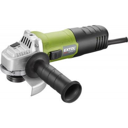 EXTOL CRAFT sarokcsiszológép 750W 115mm tárcsaátmérő; 11.000 1/min, bekapcsolásvédelem, papírdoboz, 1,5 kg