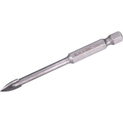 EXTOL PREMIUM fúró üvegre, kerámiára és csempére, keményfém lapkás; 6×80mm, 1/4" hatszög befogás