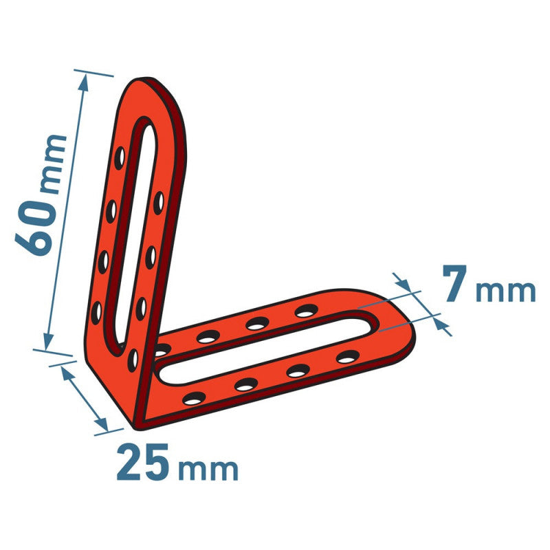 EXTOL PREMIUM sarok profil lapszintezőhöz (8845010 csempeszintezőhöz) klt. 25 db, 60×60mm, műanyag, L-típusú