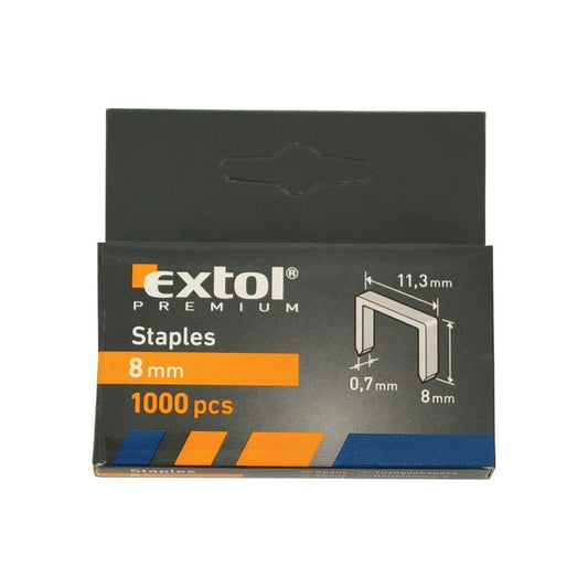 EXTOL PREMIUM tűzőgépkapocs (11,3×0,52×0,7); 10mm, 1000db