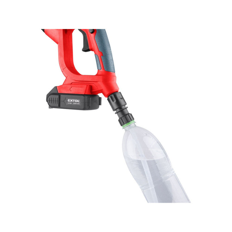 EXTOL PRMIUM akkus magasnyomású mosó, Share20V, 20V, Li-ion, 1db akku, 1db töltő, 2000 mAh, névl. nyomás: 22 Bar, max.120 liter/óra