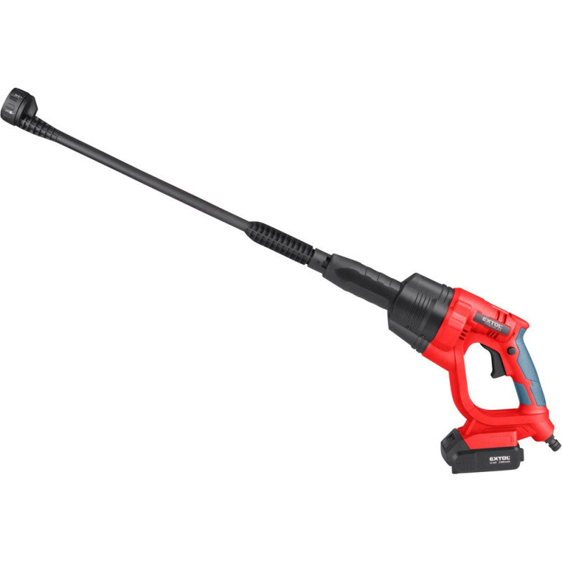 EXTOL PRMIUM akkus magasnyomású mosó, Share20V, 20V, Li-ion, 1db akku, 1db töltő, 2000 mAh, névl. nyomás: 22 Bar, max.120 liter/óra